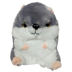 Nanco Gray White Hamster Gerbil Plush 10 Inch